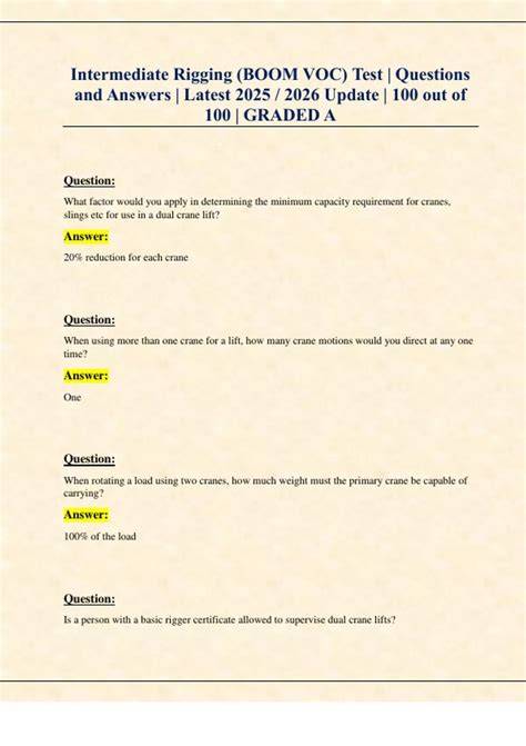 rigging voc answers