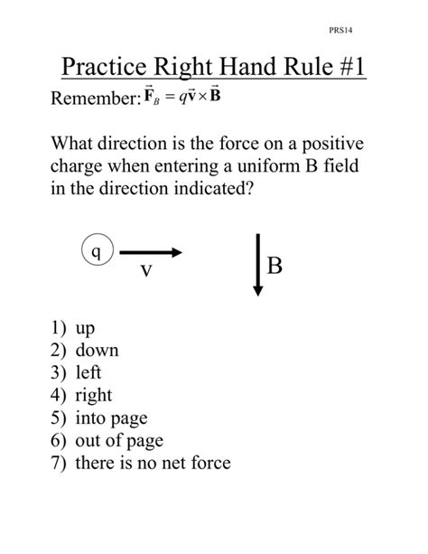 Right Hand Rule Worksheet Docx Course Hero Right Hand Rule Worksheet Answers - Right Hand Rule Worksheet Answers