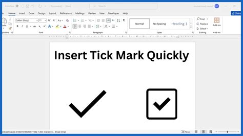 Right Mark In Word