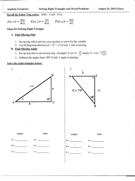 Full Download Right Triangle Word Problems With Solution 