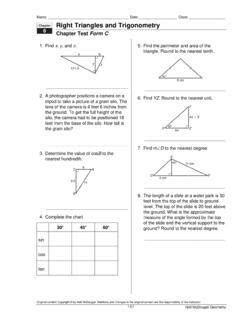 Read Right Triangles And Trigonometry Chapter Test 