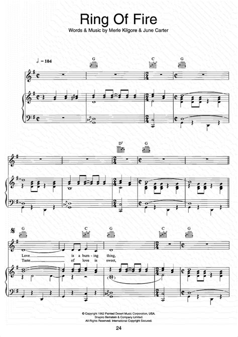 Ring Of Fire Sheet Music