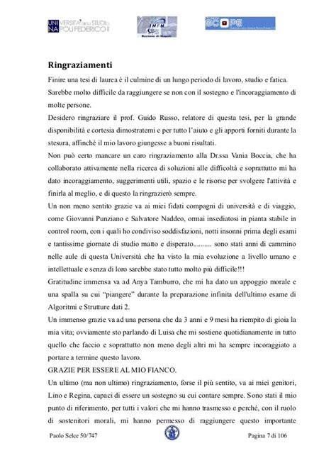 Ringraziamento Tesi Laurea