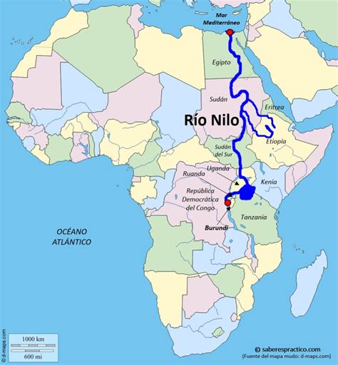 Rio Nilo Mapa