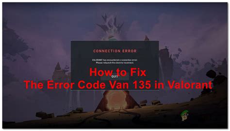Riot Van 135 Error Code