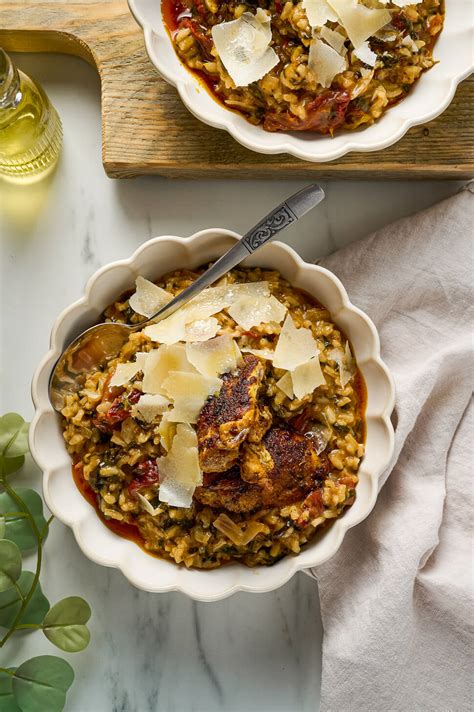 risotto spinazie zongedroogde tomaat