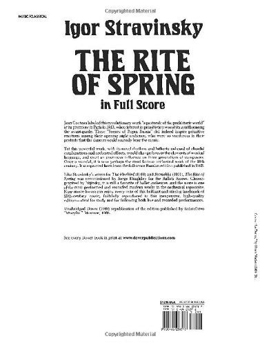 Read Online Rite Of Spring In Full Score Dover Music Scores 