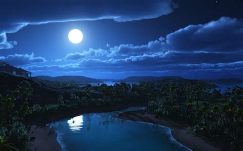 River And Moon