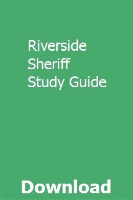 Full Download Riverside Sheriff Study Guide 