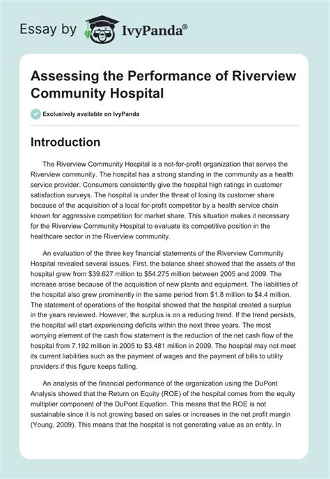 Download Riverview Community Hospital Case Study Answers 