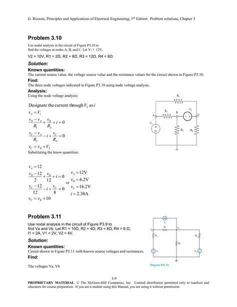Rizzoni Electrical Engineering Problem Solutions