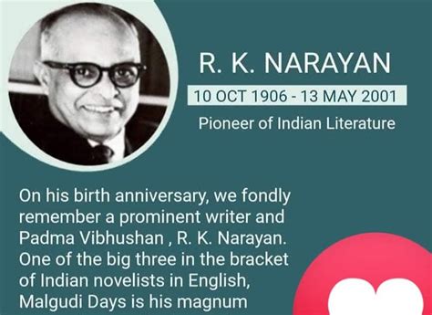 Rk Narayan Information