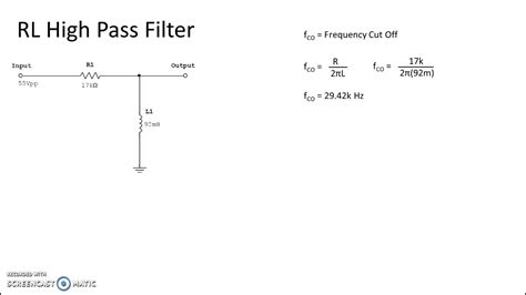 rl high pass filter pdf