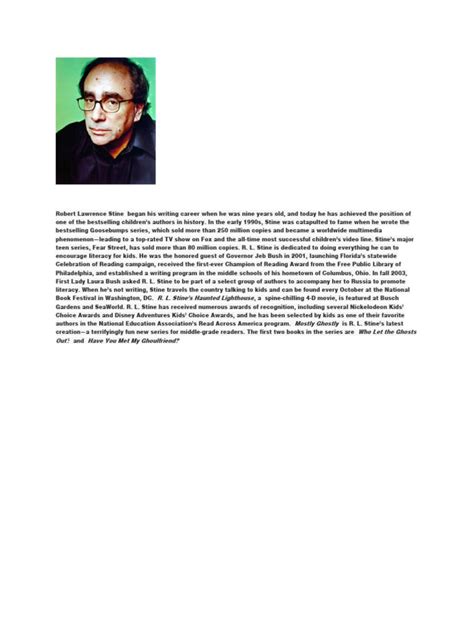 rl stine biography timeline graph