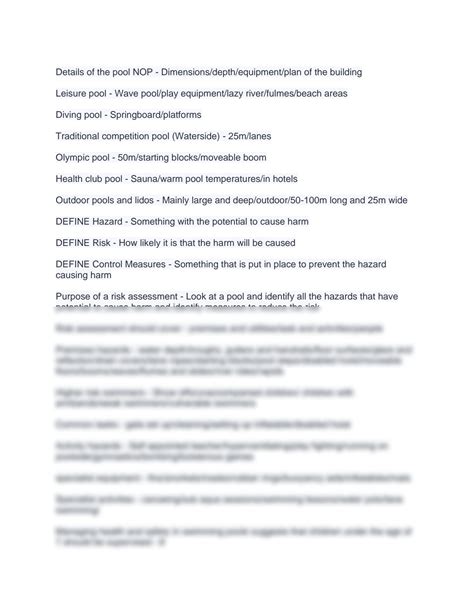 Download Rlss Pool Lifeguard Test Questions And Answers 