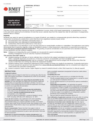 Rmit Special Consideration