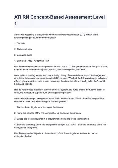 Rn Concept Based Assessment Level 3 Proctored Exam
