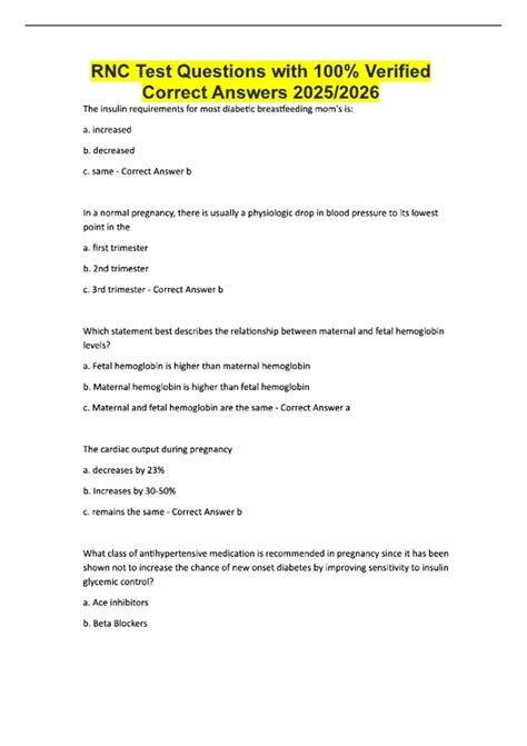 Rnc Test Questions