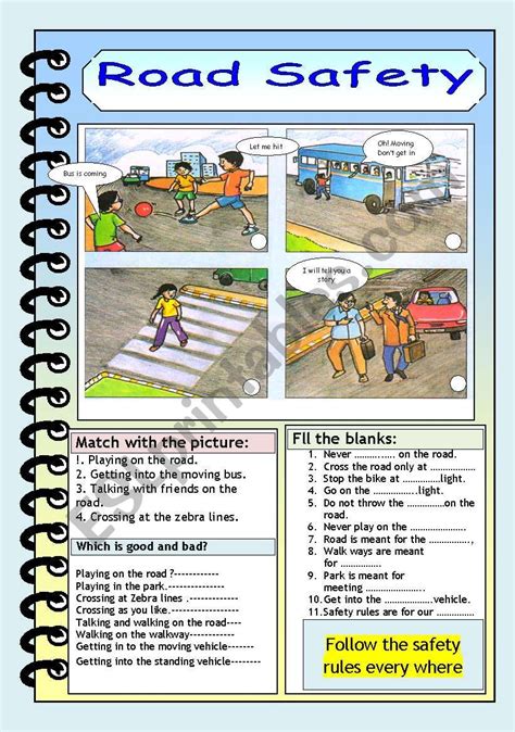 Road Safety Learnenglish Kids Preschool Road Safety Worksheet - Preschool Road Safety Worksheet