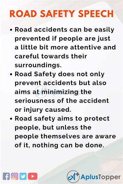 Road Safety Speech