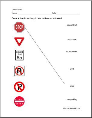 Road Sign Worksheet   United States Road Signs Free Download On Line - Road Sign Worksheet