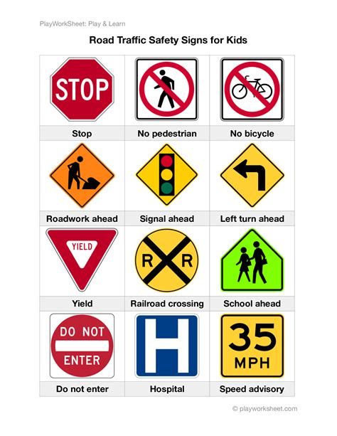 Road Traffic Safety Signs For Kids Free Printables Preschool Road Safety Worksheet - Preschool Road Safety Worksheet