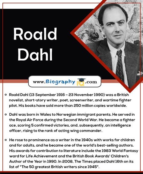 roald dahl interview and biography of alberta