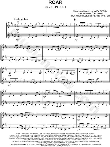 Roar Katy Perry Violin Notes
