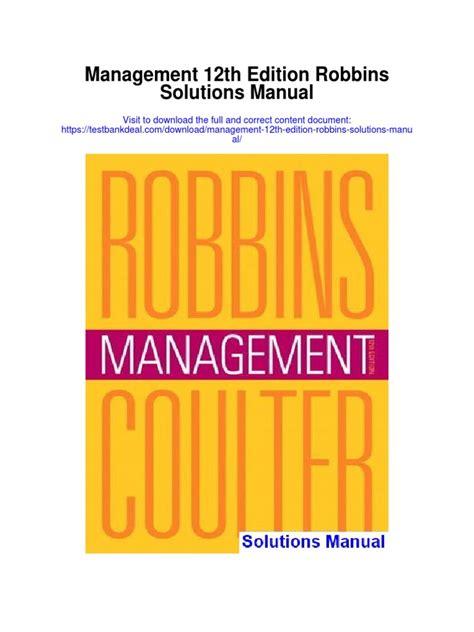 Read Robbins Coulter Management 12Th Edition Solutions Manual 
