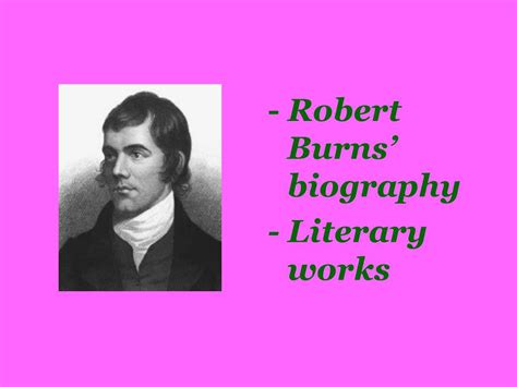 robert burns biography powerpoint examples