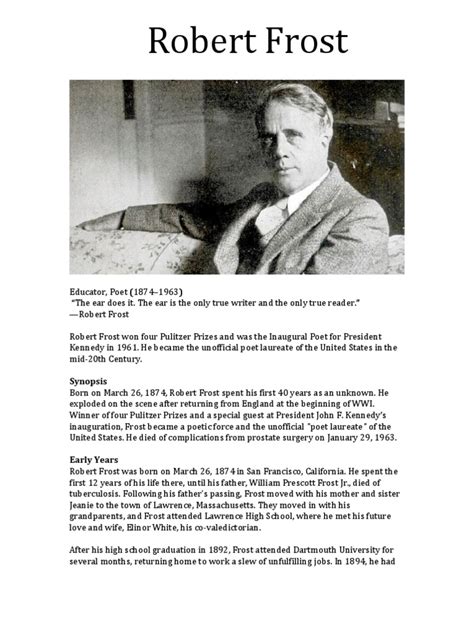 robert frost and biography