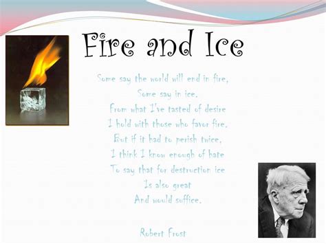 robert frost fire and ice commentary