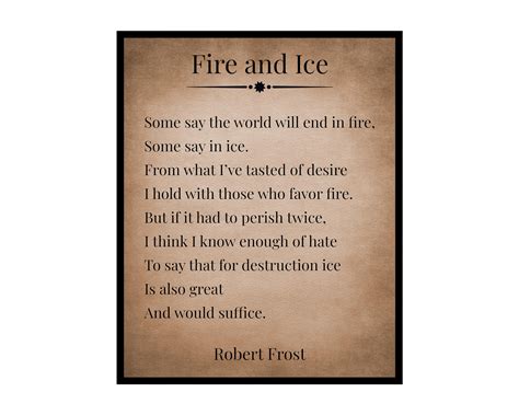 Robert Frost Fire Ice