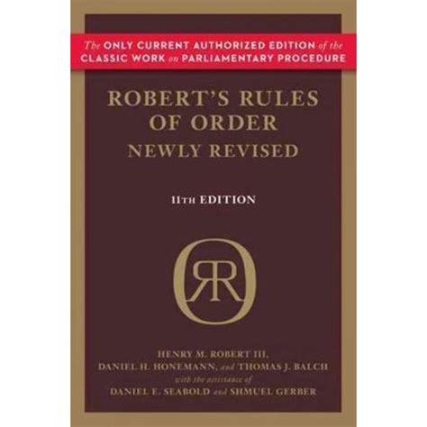 Robert Rules Order 11th