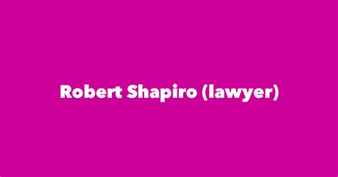 Robert Shapiro Lawyer