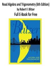 Read Online Robert Blitzer Introductory Algebra 6Th Edition 