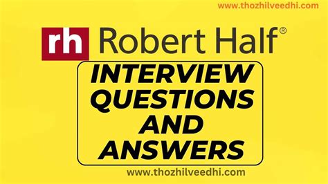 Full Download Robert Half Interview Questions Answers 