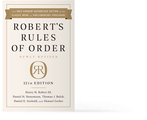 Roberts Rules Of Order Book
