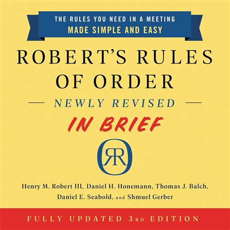 Robert's Rules Of Order Pocket Guide