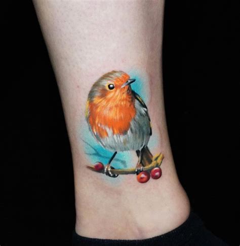 Robin Ankle Tattoos