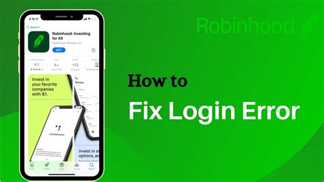 robinhood unable to login with provided credentials.