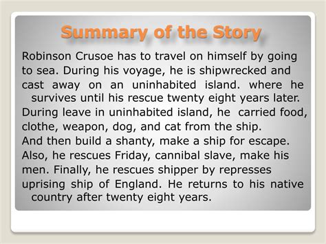 robinson crusoe summary shmoop
