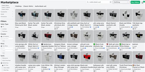 Roblox Clothing Catalog
