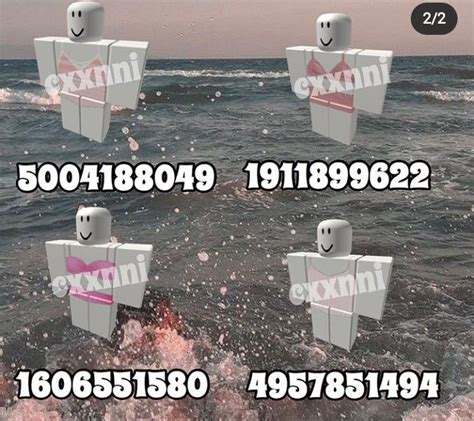 roblox girl swimsuit id codes list