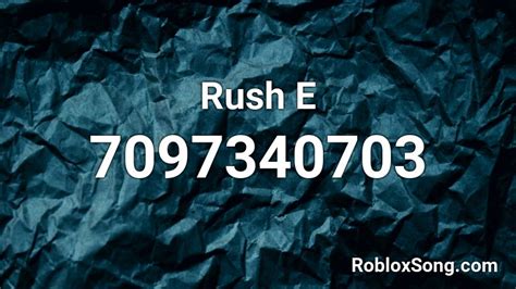 Roblox Rush Image Id
