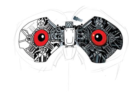 robot eyes work in progress by mkthommo on DeviantArt