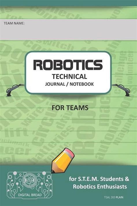 robotics technical journal notebook for stem stud