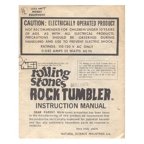Rock Tumbler Instructions Rolling Stones United States Rock Tumbler Edu Science - Rock Tumbler Edu Science