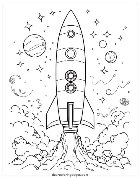 rocket coloring pages