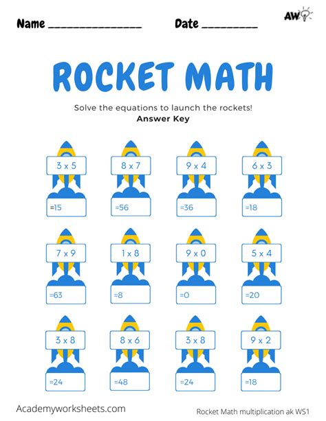 Rocket Math Multiplication Worksheets   Rocket Math Multiplication Set Teaching Resources Tpt - Rocket Math Multiplication Worksheets